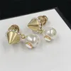 Neue Perle Niet Anhänger Bolzen Charme Persönlichkeit Ohrringe Frauen Exquisite Ohrringe Trendsetter Schmuck Mit Box
