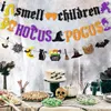 Autres fournitures de fête de fête Halloween Decorations Pull Flag Hocus Pocus Witch Aussi Crazy Banner Haunted House Fireplace Decoration 220922