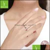 Anelli a fascia di alta qualità 925 Sterling Sier Wedding Ring Classic Round Finger Women Engagement Jewelry Gift 2001 Q2 Drop Delivery 2021 D Dhc9P