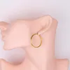 Boucles d'oreilles cerceau couleur or en acier inoxydable cercle petite boucle d'oreille pour les femmes belle forme en gros oreille anneau bijoux de mode 2022 vendre