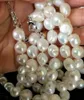 Catene 8-9mm Collana di perle barocche d'acqua dolce naturali bianche 45 4 cm Buona lucentezza