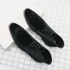 Elegante enkellaarzen Men schoenen klassieke solide kleur corduroy woestijn veter mode business casual straat dagelijkse AD206