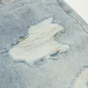 Mode Womens Ripped Jeans Designer gewaschene Jeans High Street verschüttete Tinte Lange Hosen Asien Größe S-XL