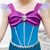 Маленькая девочка платье русалки Дети Хэллоуин Файн Косплей Костюм День рождения на день рождения одежда детская одежда M4204