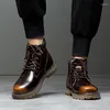 Buty 2022 Autumn and Winter Men's Korean Style Krótkie narzędzia skórzane w całości mecz