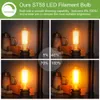 2022 Новый Dimmable Vintage Led Led Labbs 60 -ваттный эквивалент E26 замена света накаливания 800LM 2700K ST58 Antique Filament Lights Lacks ETL Перечисленные