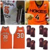 SJ NCAA College Virginia Tech Hokies Basketball Jersey 23 Tyrece Radford 24 Kerry Blackshear Jr 42 Ty Outlaw 30 Dell Curry 사용자 정의 스티치