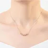 Necklace Earrings Set Copper Beads Sets For Women Rose Gold Color Metal Earring Daily Accessories Fashion Jewelry S516