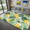 Tapis Tropical Feuilles Vertes Tapis Aquarelle Peinture Polyester Tapis Tapis Pour Salon Salle À Manger Dortoir Chambre Décor À La Maison