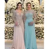 Partykleider eleganter Luxus -Abschlussball 2022 Kristalle Perlen zwei Stile Chiffon Plus Size Wedding Kleider Kleid