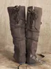 Medieval Viking Costume Retro Men Knight Boots Larp Pu skórzany wojownik