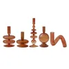 Candle Holders Brown Glass Candlestick Uchwyt dekoracyjny stożka stożka dla jadalni w domu lub na świeżym powietrzu