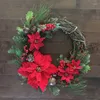 Flores decorativas Círculo de natal Wreath Wall Wall Decoração artificial Floral Flor Holiday Home El Shop Simulação Conveniente