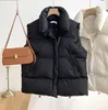 2023 nouveau hiver femmes gilet col montant fermeture éclair sans manches rembourré bouffée veste pardessus couleur unie lâche cordon gilet gilet manteau vestes