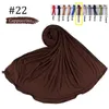 Sciarpe in cotone elasticizzato in jersey semplice Sciarpa Hijab con linee colorate Scialli per donne arabe musulmane dei Nertherlands 220922