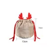 Подарочная упаковка рождественские конфеты Antlers Velvet Draw String Bunn