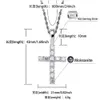 14K أبيض الذهب مويسانيت صليب قلادة قلادة الماس 925 الجنيه الاسترليني الفضة الحقيقية مع سلسلة حبل 24 بوصة 3 مم 24 بوصة