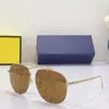 Designer män damer solglasögon ff0513 modekvalitet vintage lyxig slumpmässig låda
