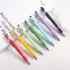 Ballpoint Pens Pen met stylus tip zwarte inkt 2 in 1 metaal 0 mm middelpunt gladde regenboog colorf rubberen voor touchscreen mxhome amecr