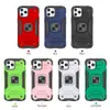 Mobile Phone Protective Cases For iPhone 14 Plus Pro Max 13 12 Series 11 Xs Max Anti-shock CellPhone Cover with Kickstand Magnetic Car Holder 7 Colors DHL