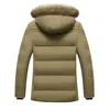 Heren Down Parkas Winter Warm Dikke Fleece waterdichte capuchon Bont kraag Parka jas jas herfst mode casual 220923