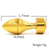 22SS Sex Toy Massager Ny 3st/Lot Luxury Threaded Metal Butt Plug Anal Insert Sexy Stopper Anal Sex Toys Adult Products H0NS