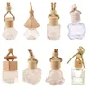 Perfumy samochodowe butelki Domowe dyfuzory wisiorka Perfumy ornament odświeżacz powietrza do olejków eterycznych Zapach puste szklane butelki FY528 UPS DHL GG0802