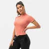 Roupas de ioga manga curta fitness esportes top roupas de ginástica feminina roupa de corrida casual camiseta fina camisas de treino