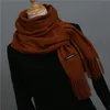 Halsdukar m￤n kashmir halsduk unisex tjock varm vinter svart och gr￥ gentleman's busseness foulard femme 220922