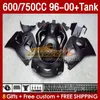 Fairings Black Flat Tank f￶r Suzuki Srad GSXR 600 750 CC 600cc 750cc 96-00 BODY 156NO.57 GSXR750 GSXR-600 GSXR600 96 97 98 99 00 GSX-R750 1996 1997 1998 1999 2000 FAIRING