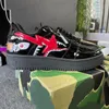 Designer Chaussures décontractées Camouflage sta en cuir noir Shark face singe forme Medicom Toy Camo Sk8