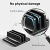 Dual-Slot Adjustable Vertical Laptop Stand Holder Adjustable Desktop Notebook Dock Space-Saving for MacBook HP Dell Chrome Book