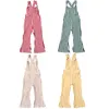 Rompers 2020 Summer Fashion Baby Girls Rompers Overalls randiga tryck ärmlösa bälte Jumpsuits Pants Clothing 6M5Y J220922