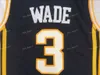 SJ Herren Marquette Golden Eagles Dwyane Wade #3 College-Basketball-Trikots #25 Dwyane Wade Richards High School genähtes Trikot