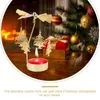Ljusstakarhållare Christmastealight Xmas Ironsticks Carousel Candlestick Votive Decorative Holiday Ornament Decor