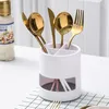 Hooks Kitchen Cutlery Stand 4 Compartments Utensil Holder For Knife Fork Spoons Chopstick Storage Pen Bathroom