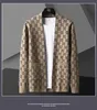 Свитерские роскошные мужские буквы печатные кардиган и дизайнерский бренд модный карман вязаное пальто.