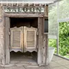 Zasłony prysznicowe retro rustykalne drzwi drewniane vintage stodoła stary drzwi do domu Wodoodporna poliestrowa tkanina łazienkowa Zestaw zasłony 220922