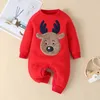 Footies Tuta per bambino Natale Manica lunga in cotone Neonata Ragazzo Abbigliamento invernale nati Ragazze Ragazzi Pagliaccetto 0-12M 220922