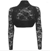 Femmes Vestes Femmes Bolero Shrug Crop Sexy Cardigan Top À Manches Longues Mince Femme Élégant Tops Solide Dentelle Printemps Automne Outwear Alt Vêtements