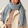 Len￧os designer malha de outono winter feminino len￧o houndstooth quente len￧os de cashmere shawls marca de luxo pesco￧o bandana pashmina 220922