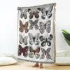 Cobertores Luda Casual Carpet Decor Butterfly Blanket Sofá tecido único Tapestry Throw