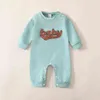 Rompers Baby Letter Rompers Baby Boys Jumpsuit Autumn Baby Girls kläder för nyfödda kostymer Kids Overaller Spädbarnskläder J220922