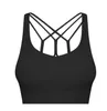 L-306 Cross Back Sports Yoga Outfits Bra High Elasticity Collection Auxiliary Breast Gym Underwear for women