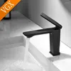 Bathroom Sink Faucets VGX Luxury Basin Mixer Faucet Gourmet Washbasin Taps Cold Water Tap Square Tapware Brass Chrome Black