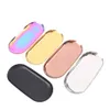 Nordic Style Oval Jewelry Storage Tray Stainless Steel Metal Plate Desktop Jewelrys Display Tray Holder Storages Case Box