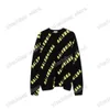 21ss Designers Hoodie Sweater Luxury Herr Dam Jacquard regnbågsrand Man Paris Mode T-shirt T-shirts Street långärmad lyx svart Kaffefärg