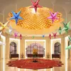 Christmas Decorations 3D Star Pendant Colored Xmas Tree Hanging Ornament Creative Theme Party Decoration For Home Bar El TH