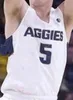 Sj Utah State Aggies College Basketball Jersey 32 Trevin Dorius 34 Justin Bean 44 Marco Anthony 52 Kuba Karwowski Femmes Jeunesse Cousu sur mesure