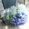 装飾的な花人工絹偽の花植物牡丹花柄の結婚式ブーケブライダルアジサイ装飾装飾ブルーメン